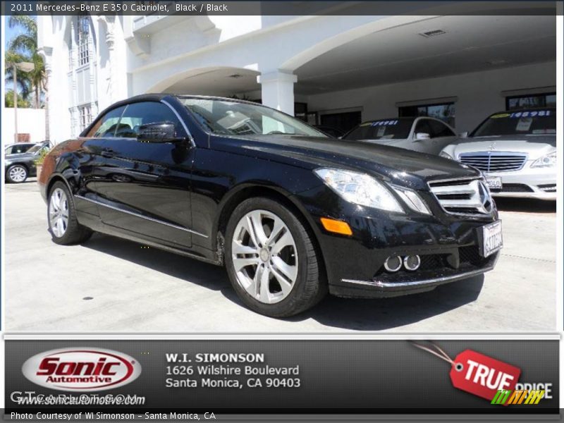 Black / Black 2011 Mercedes-Benz E 350 Cabriolet