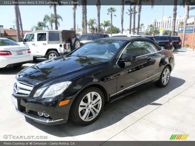 Black / Black 2011 Mercedes-Benz E 350 Cabriolet