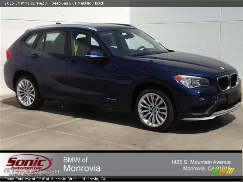 Deep Sea Blue Metallic / Black 2015 BMW X1 sDrive28i