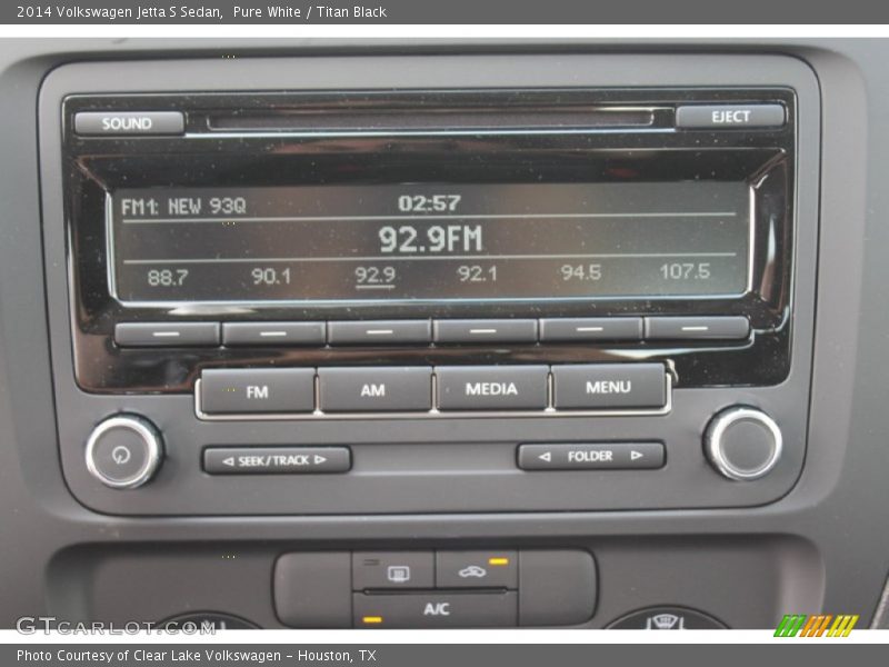 Pure White / Titan Black 2014 Volkswagen Jetta S Sedan