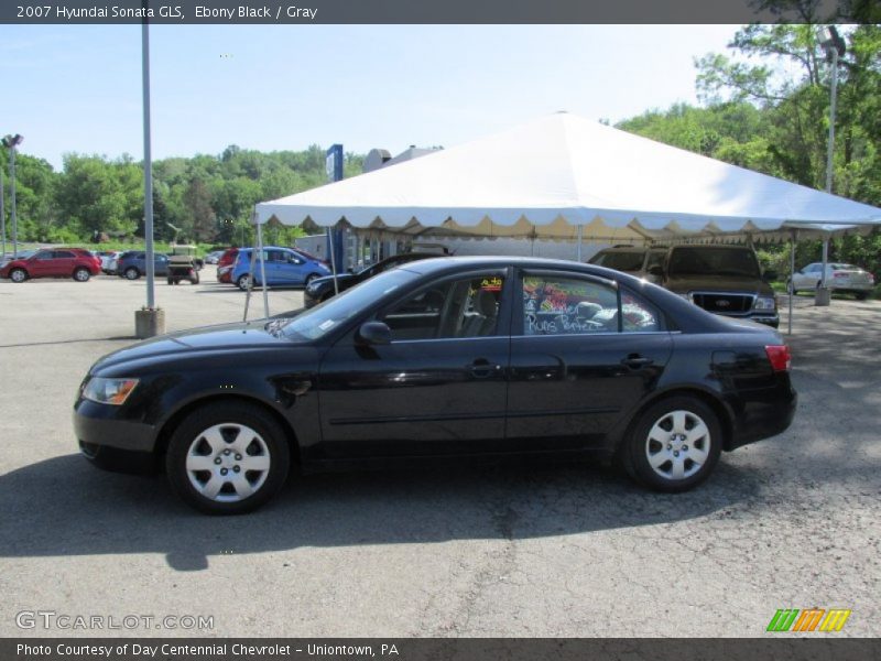 Ebony Black / Gray 2007 Hyundai Sonata GLS