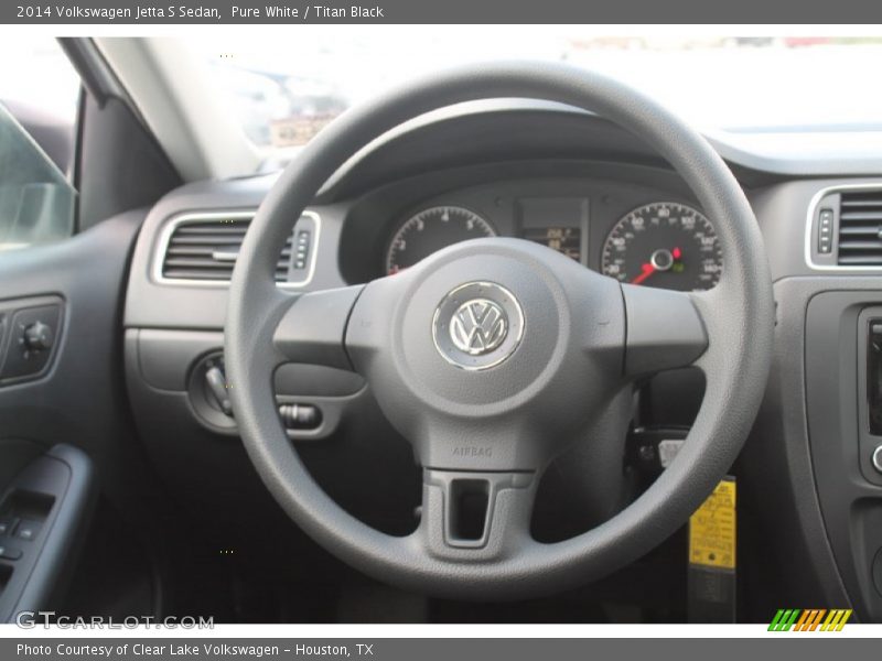 Pure White / Titan Black 2014 Volkswagen Jetta S Sedan