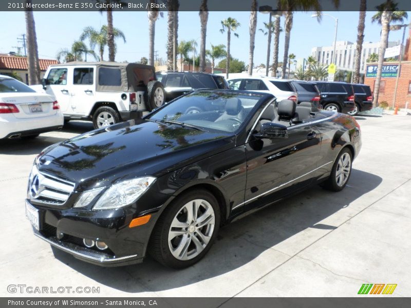 Black / Black 2011 Mercedes-Benz E 350 Cabriolet