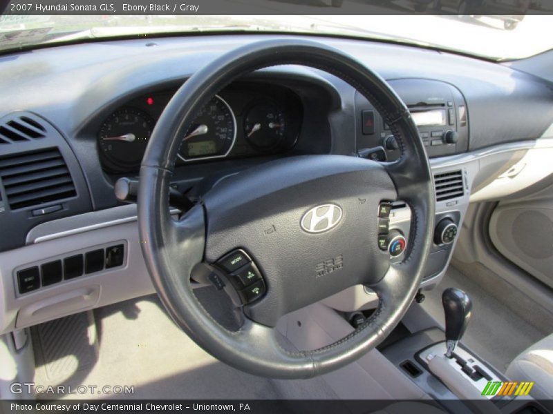 Ebony Black / Gray 2007 Hyundai Sonata GLS