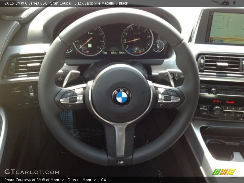 Black Sapphire Metallic / Black 2015 BMW 6 Series 650i Gran Coupe