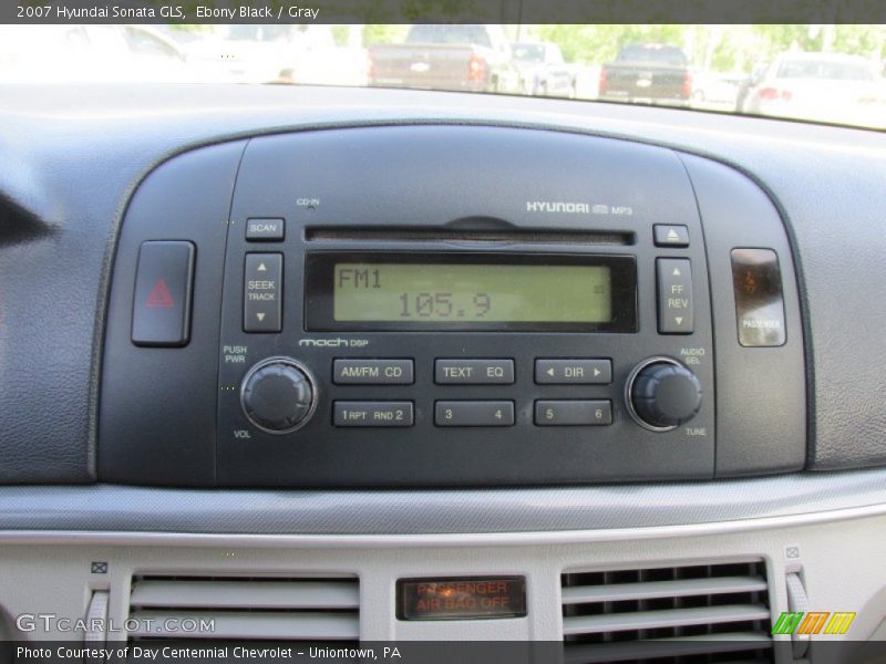 Ebony Black / Gray 2007 Hyundai Sonata GLS