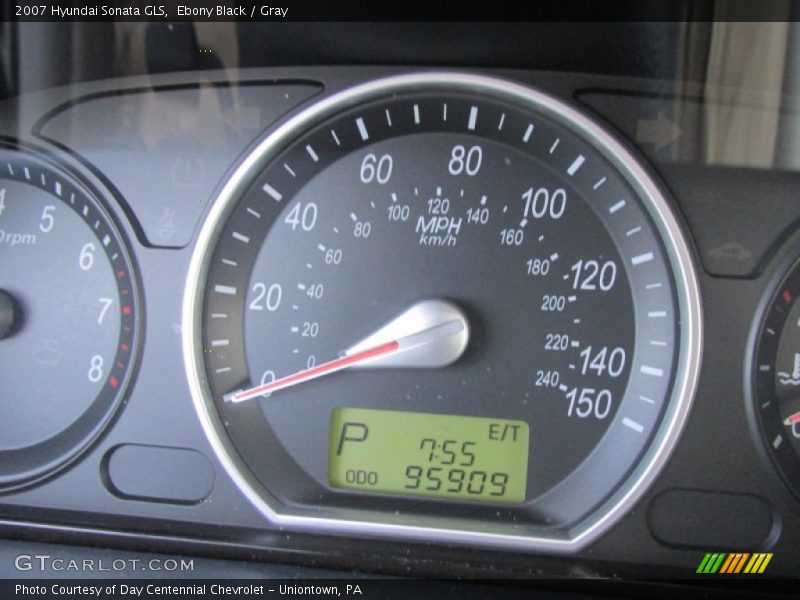 Ebony Black / Gray 2007 Hyundai Sonata GLS