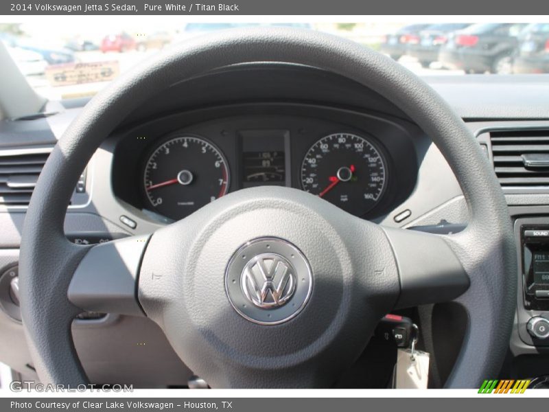 Pure White / Titan Black 2014 Volkswagen Jetta S Sedan