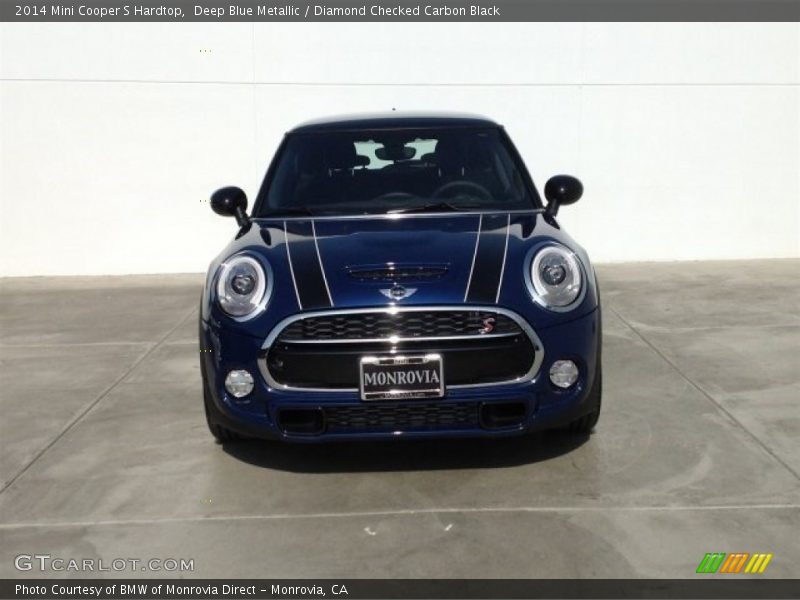 Deep Blue Metallic / Diamond Checked Carbon Black 2014 Mini Cooper S Hardtop