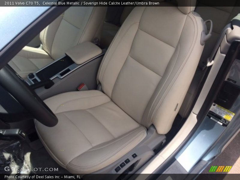 Celestial Blue Metallic / Soverign Hide Calcite Leather/Umbra Brown 2011 Volvo C70 T5