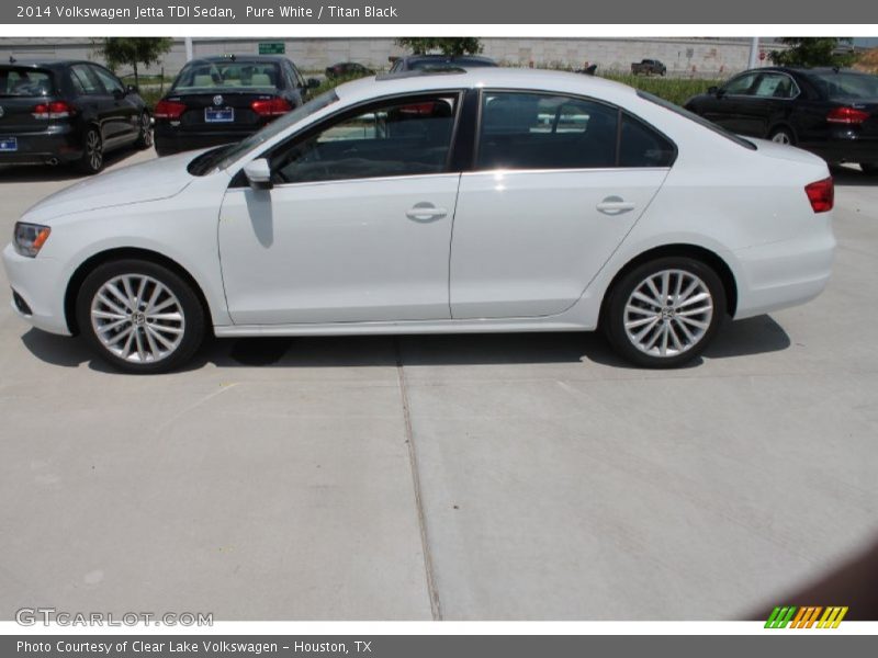 Pure White / Titan Black 2014 Volkswagen Jetta TDI Sedan