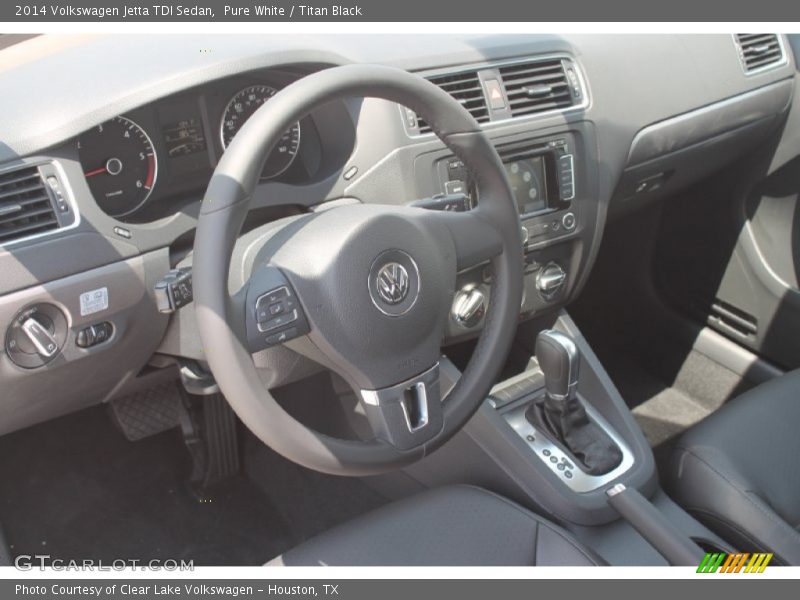 Pure White / Titan Black 2014 Volkswagen Jetta TDI Sedan