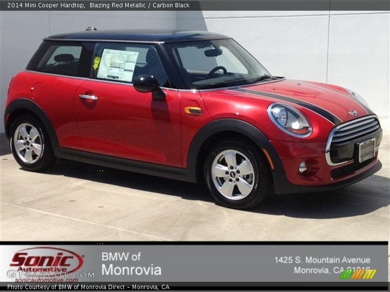 Blazing Red Metallic / Carbon Black 2014 Mini Cooper Hardtop
