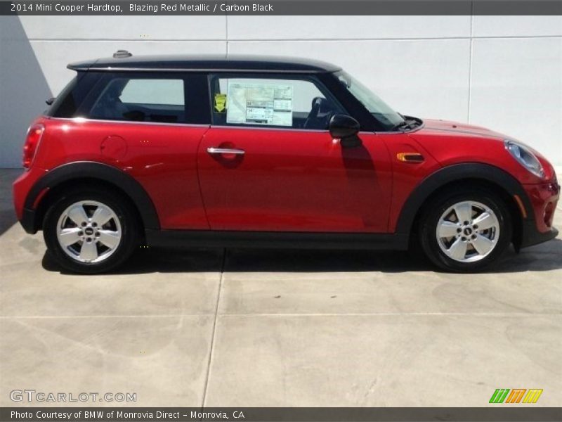 Blazing Red Metallic / Carbon Black 2014 Mini Cooper Hardtop