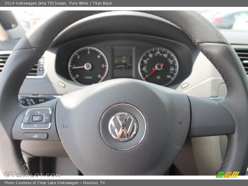 Pure White / Titan Black 2014 Volkswagen Jetta TDI Sedan