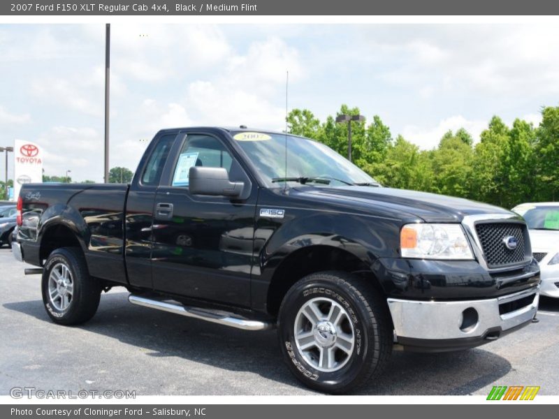 Black / Medium Flint 2007 Ford F150 XLT Regular Cab 4x4