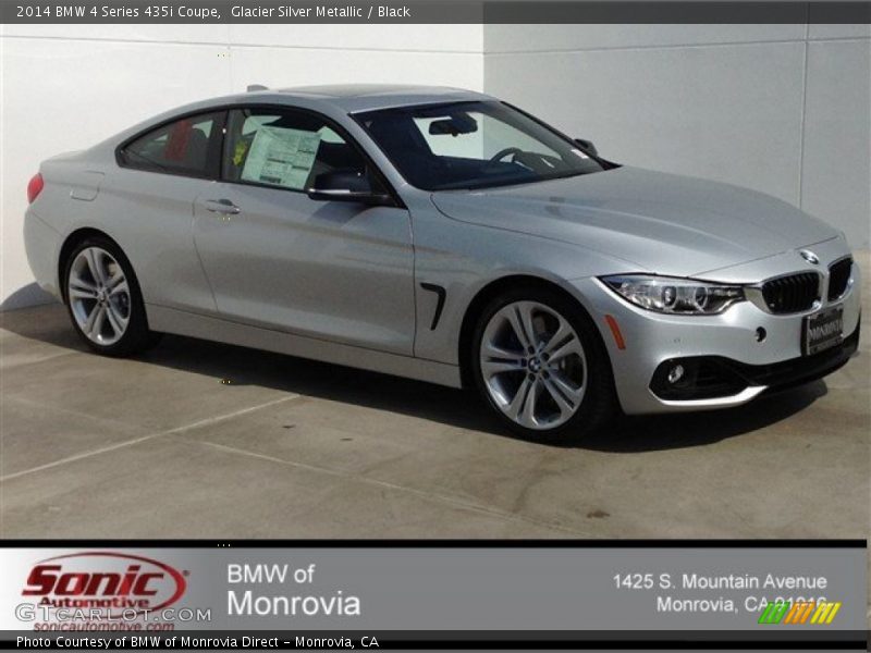 Glacier Silver Metallic / Black 2014 BMW 4 Series 435i Coupe