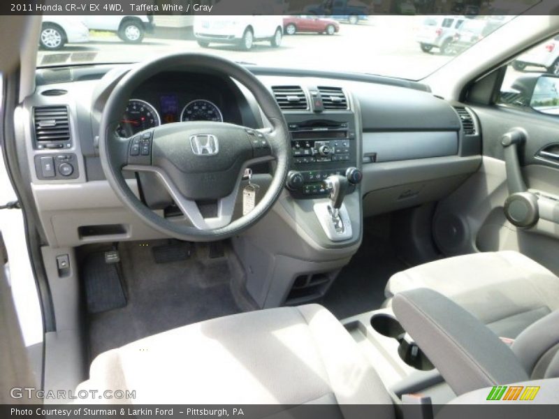 Taffeta White / Gray 2011 Honda CR-V EX 4WD