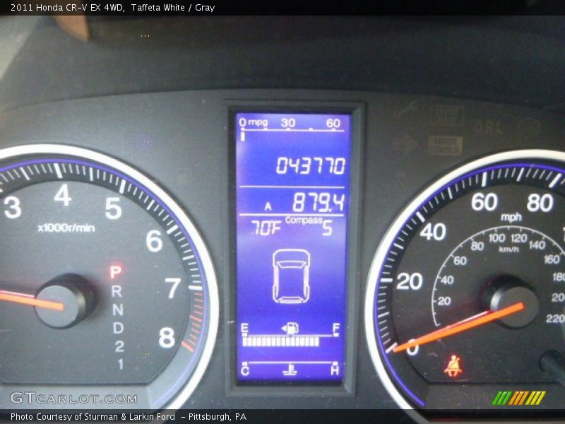 Taffeta White / Gray 2011 Honda CR-V EX 4WD