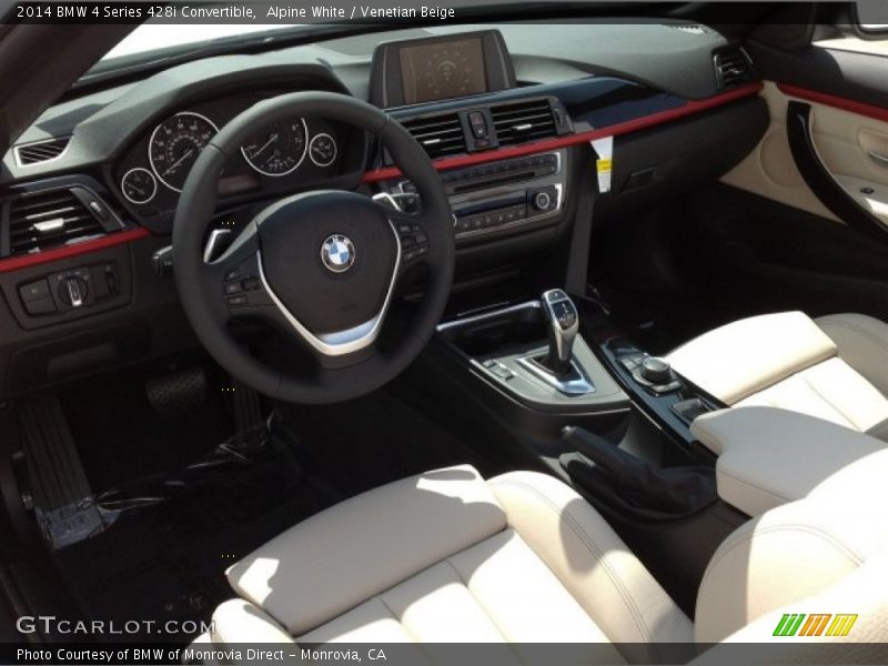 Alpine White / Venetian Beige 2014 BMW 4 Series 428i Convertible
