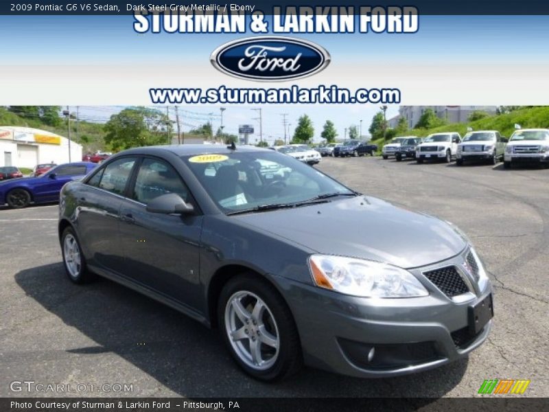 Dark Steel Gray Metallic / Ebony 2009 Pontiac G6 V6 Sedan