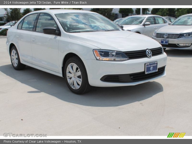 Pure White / Titan Black 2014 Volkswagen Jetta TDI Sedan