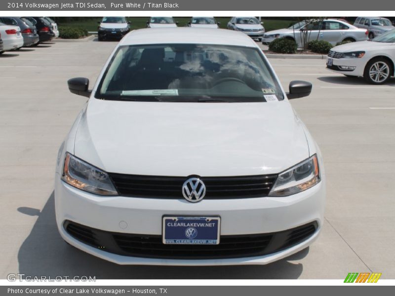 Pure White / Titan Black 2014 Volkswagen Jetta TDI Sedan