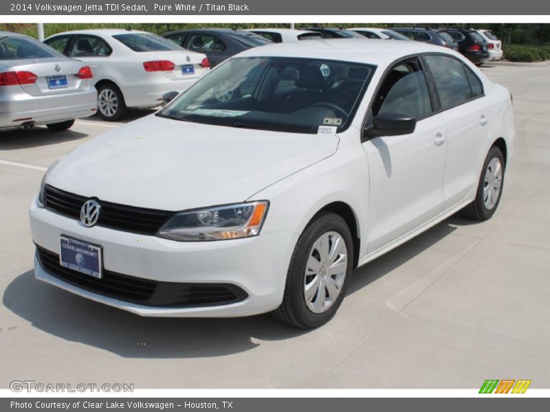 Pure White / Titan Black 2014 Volkswagen Jetta TDI Sedan