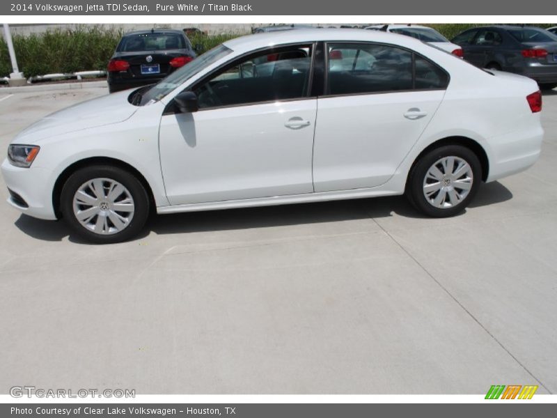 Pure White / Titan Black 2014 Volkswagen Jetta TDI Sedan