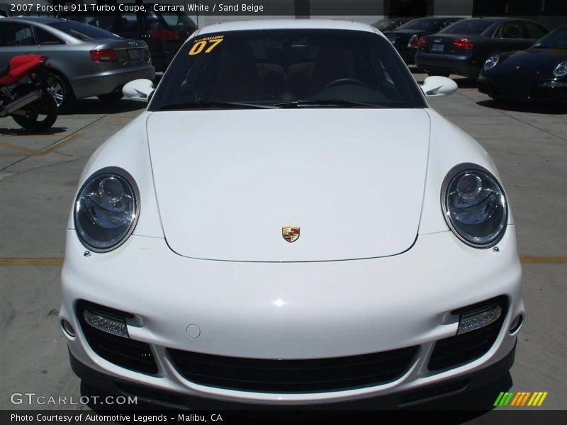 Carrara White / Sand Beige 2007 Porsche 911 Turbo Coupe
