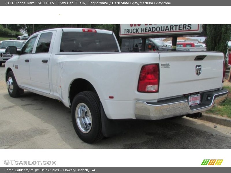 Bright White / Dark Slate Gray/Medium Graystone 2011 Dodge Ram 3500 HD ST Crew Cab Dually