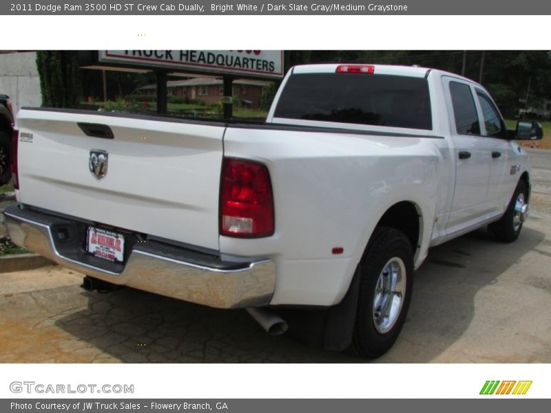 Bright White / Dark Slate Gray/Medium Graystone 2011 Dodge Ram 3500 HD ST Crew Cab Dually