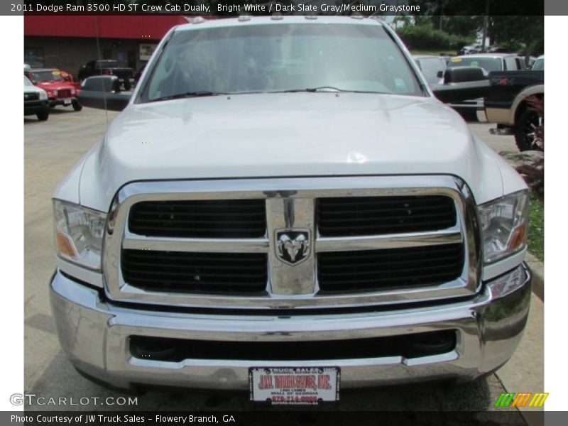 Bright White / Dark Slate Gray/Medium Graystone 2011 Dodge Ram 3500 HD ST Crew Cab Dually