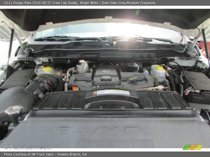 Bright White / Dark Slate Gray/Medium Graystone 2011 Dodge Ram 3500 HD ST Crew Cab Dually