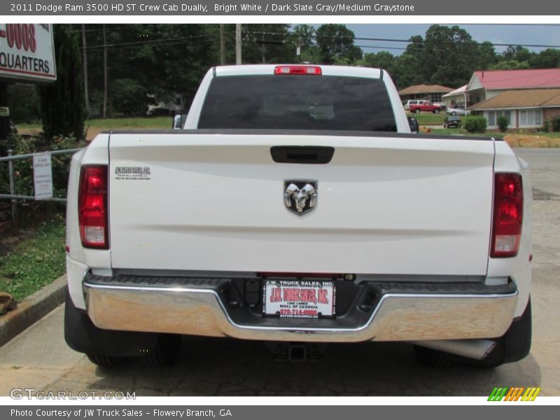 Bright White / Dark Slate Gray/Medium Graystone 2011 Dodge Ram 3500 HD ST Crew Cab Dually