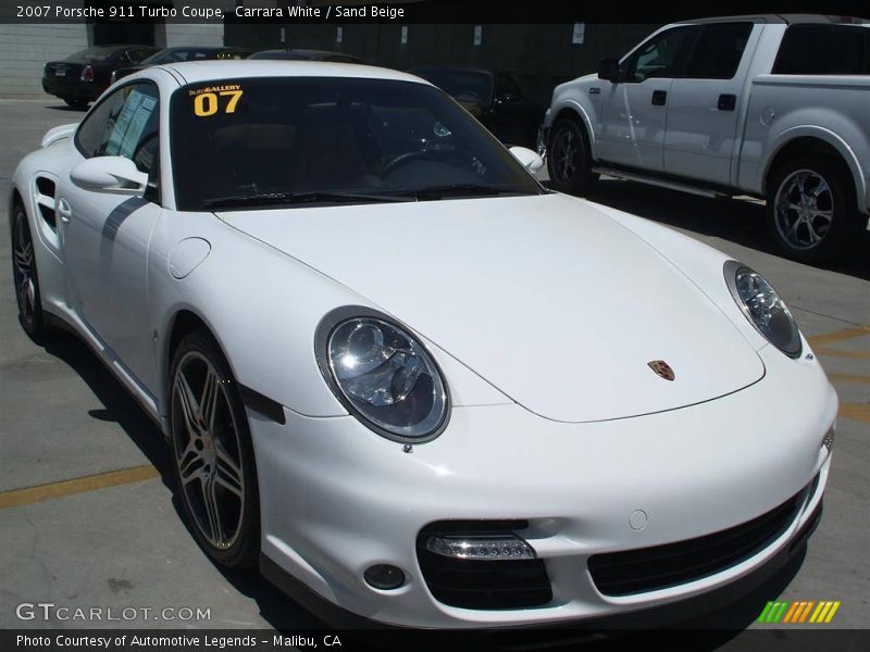 Carrara White / Sand Beige 2007 Porsche 911 Turbo Coupe
