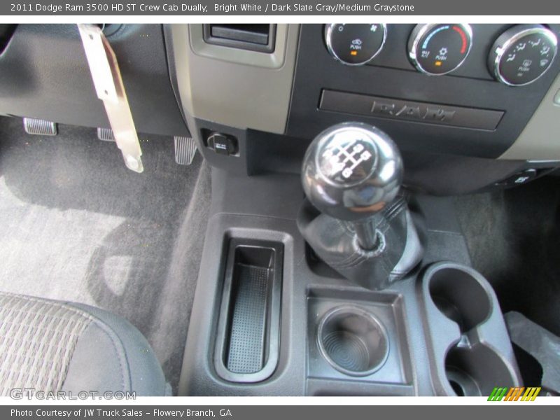 Bright White / Dark Slate Gray/Medium Graystone 2011 Dodge Ram 3500 HD ST Crew Cab Dually