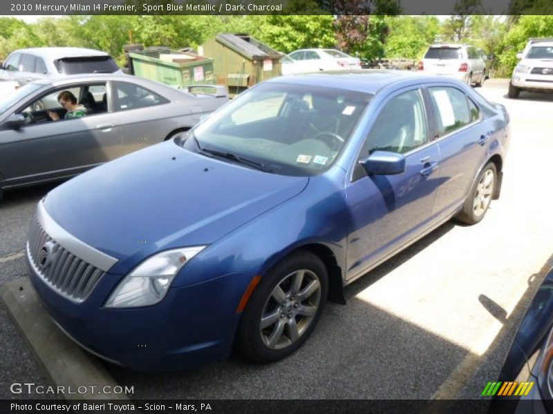 Sport Blue Metallic / Dark Charcoal 2010 Mercury Milan I4 Premier
