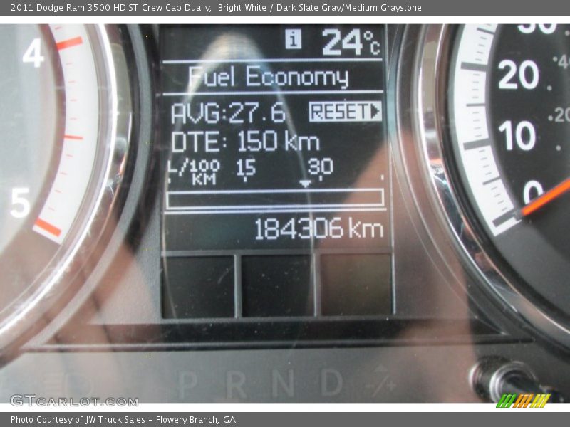 Bright White / Dark Slate Gray/Medium Graystone 2011 Dodge Ram 3500 HD ST Crew Cab Dually