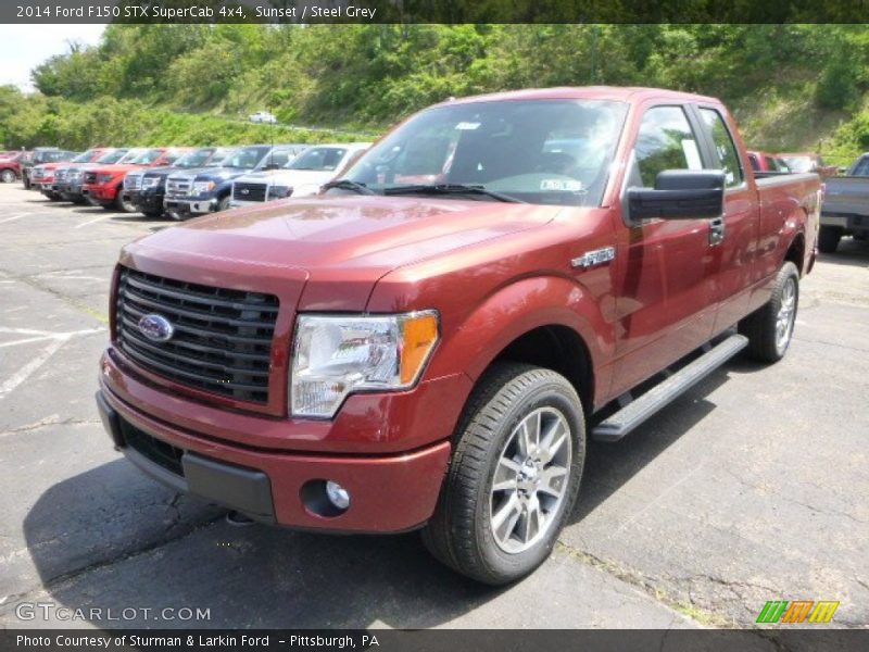 Sunset / Steel Grey 2014 Ford F150 STX SuperCab 4x4