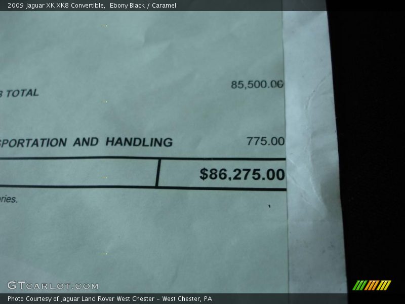 Ebony Black / Caramel 2009 Jaguar XK XK8 Convertible
