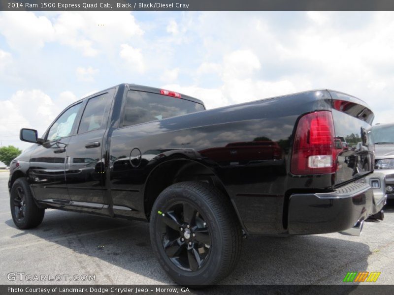 Black / Black/Diesel Gray 2014 Ram 1500 Express Quad Cab