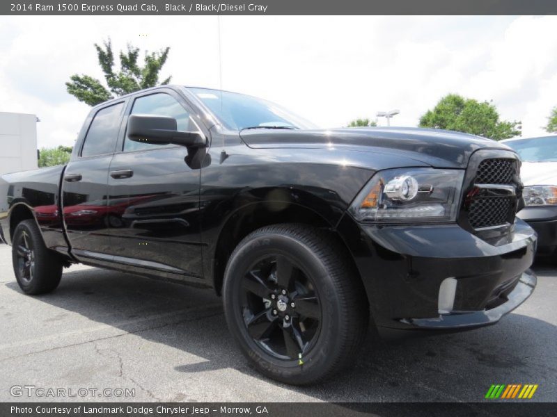 Black / Black/Diesel Gray 2014 Ram 1500 Express Quad Cab