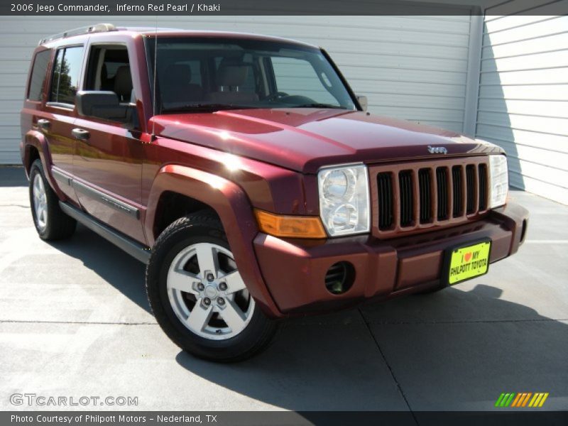 Inferno Red Pearl / Khaki 2006 Jeep Commander