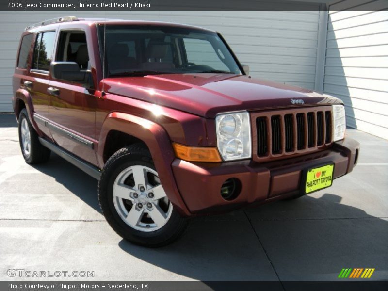 Inferno Red Pearl / Khaki 2006 Jeep Commander