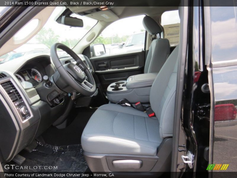 Black / Black/Diesel Gray 2014 Ram 1500 Express Quad Cab