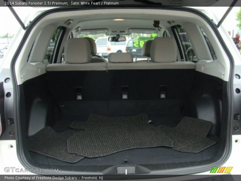 Satin White Pearl / Platinum 2014 Subaru Forester 2.5i Premium