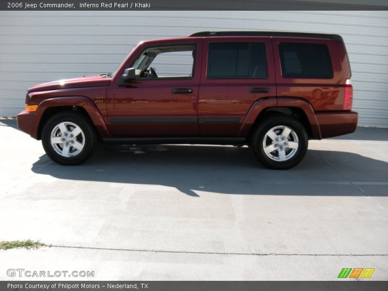 Inferno Red Pearl / Khaki 2006 Jeep Commander