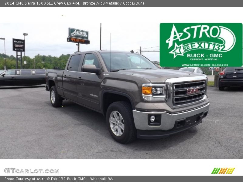 Bronze Alloy Metallic / Cocoa/Dune 2014 GMC Sierra 1500 SLE Crew Cab 4x4