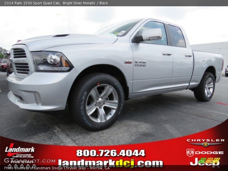 Bright Silver Metallic / Black 2014 Ram 1500 Sport Quad Cab